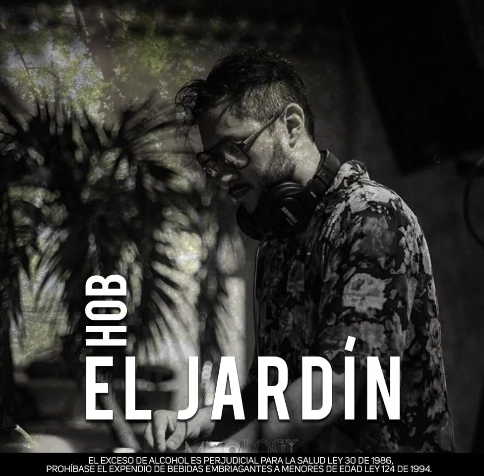 El Jardín flyer with a portrait of HOB