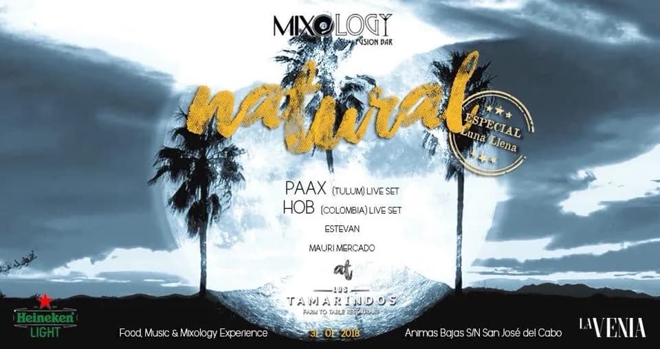 Flyer for Natural at Mixology, San José del Cabo